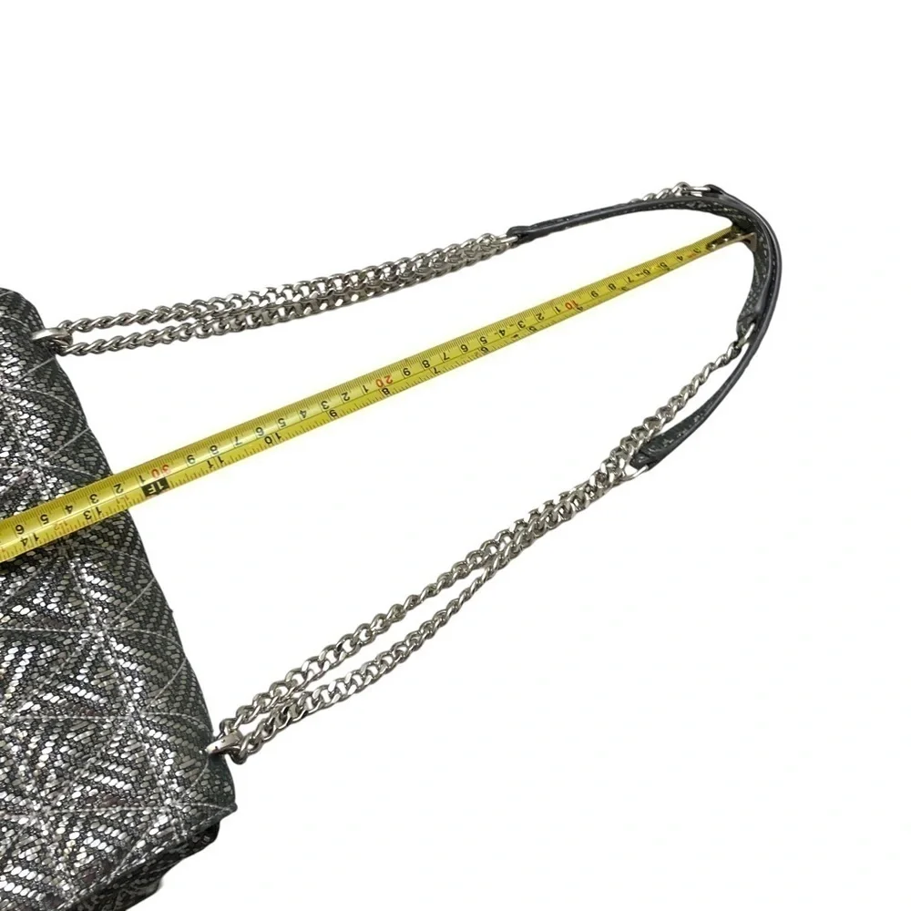 Michael kors silver Sloan large chain shoulder bag